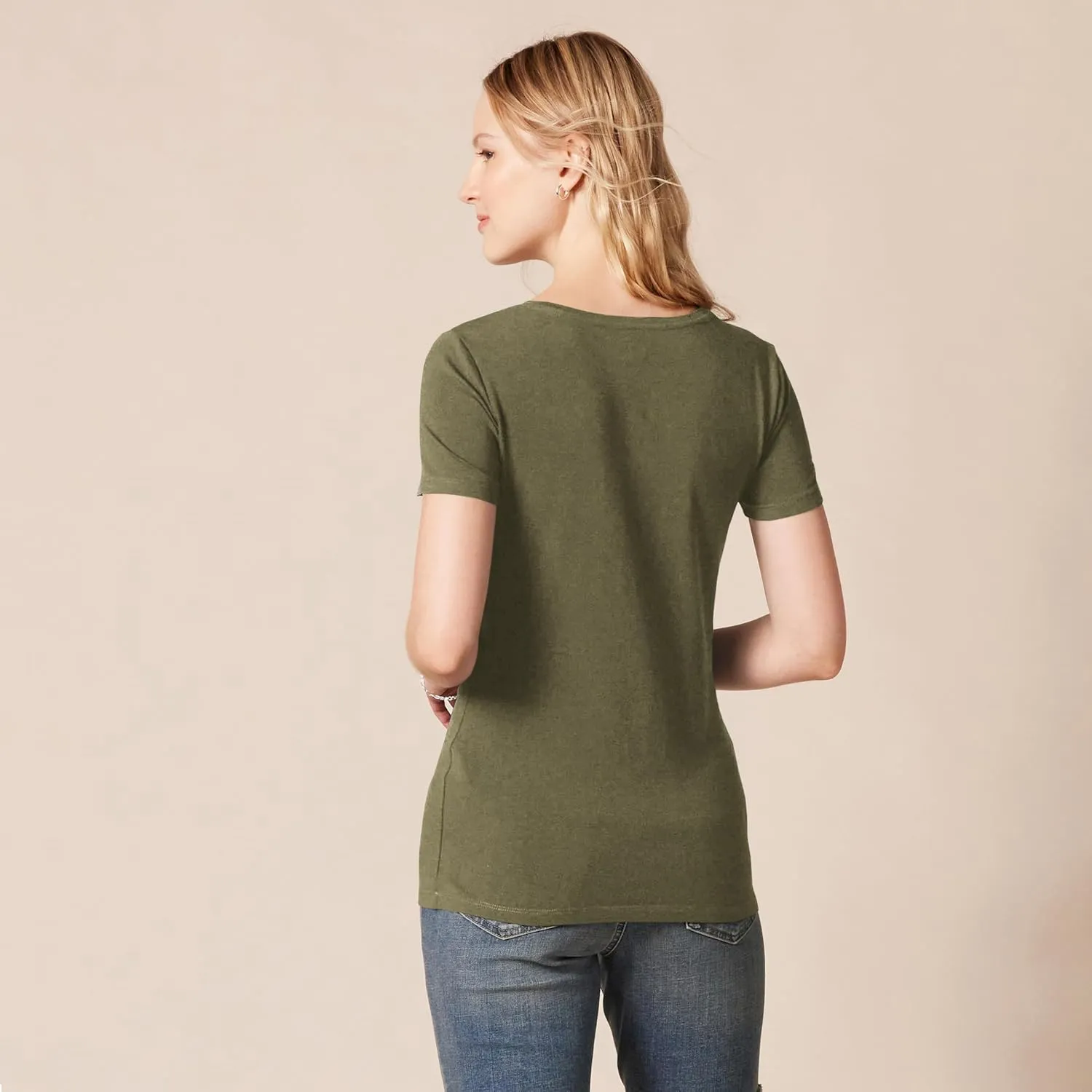 Amazon Essentials Women's Classic-Fit Short-Sleeve V-Neck T-Shirt, Multipacks