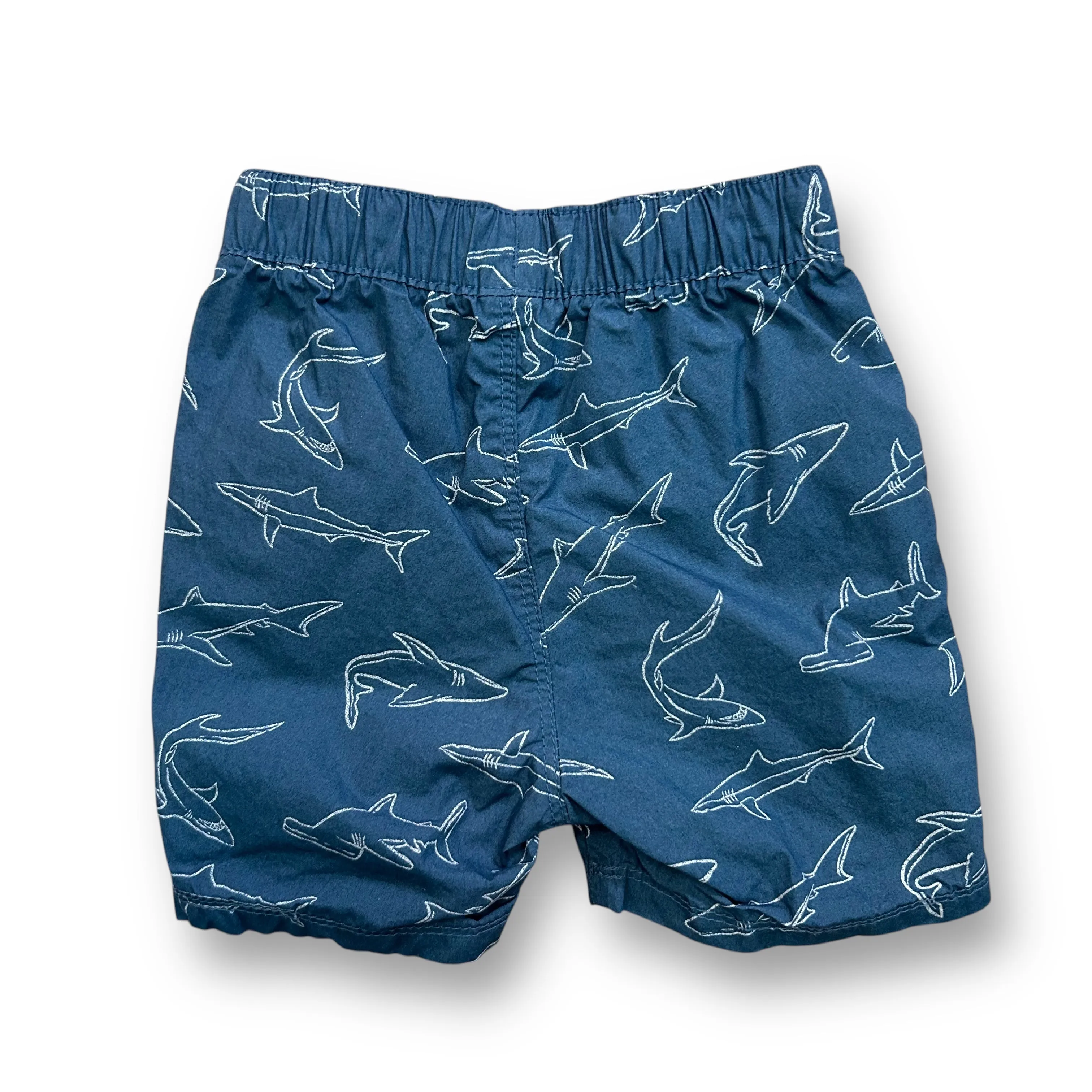 Boys Old Navy Size 18-24 Months Blue Shark Print Pull-On Shorts