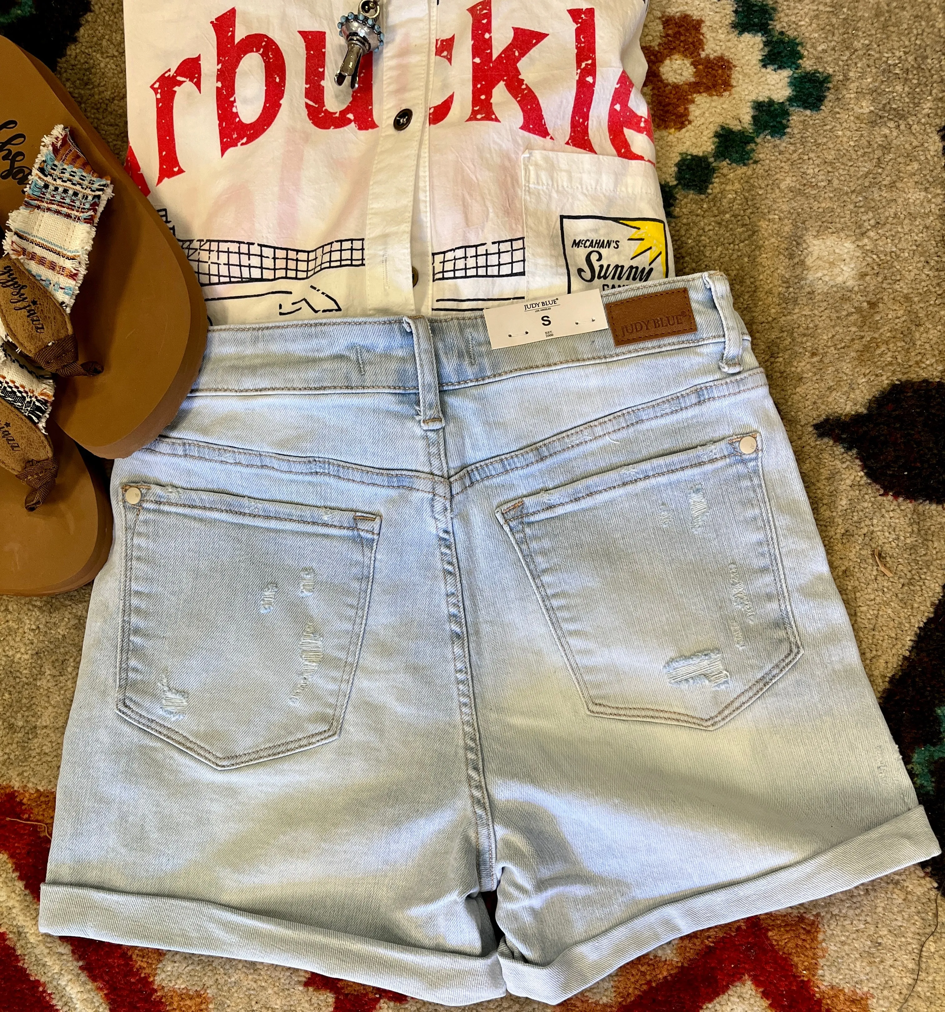 Carla Judy Blue Shorts