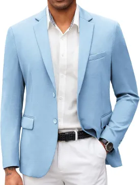 COOFANDY Mens Casual Blazer Slim Fit Suit Jacket Lightweight Knit Sport Coat Two Button Blazer Jacket