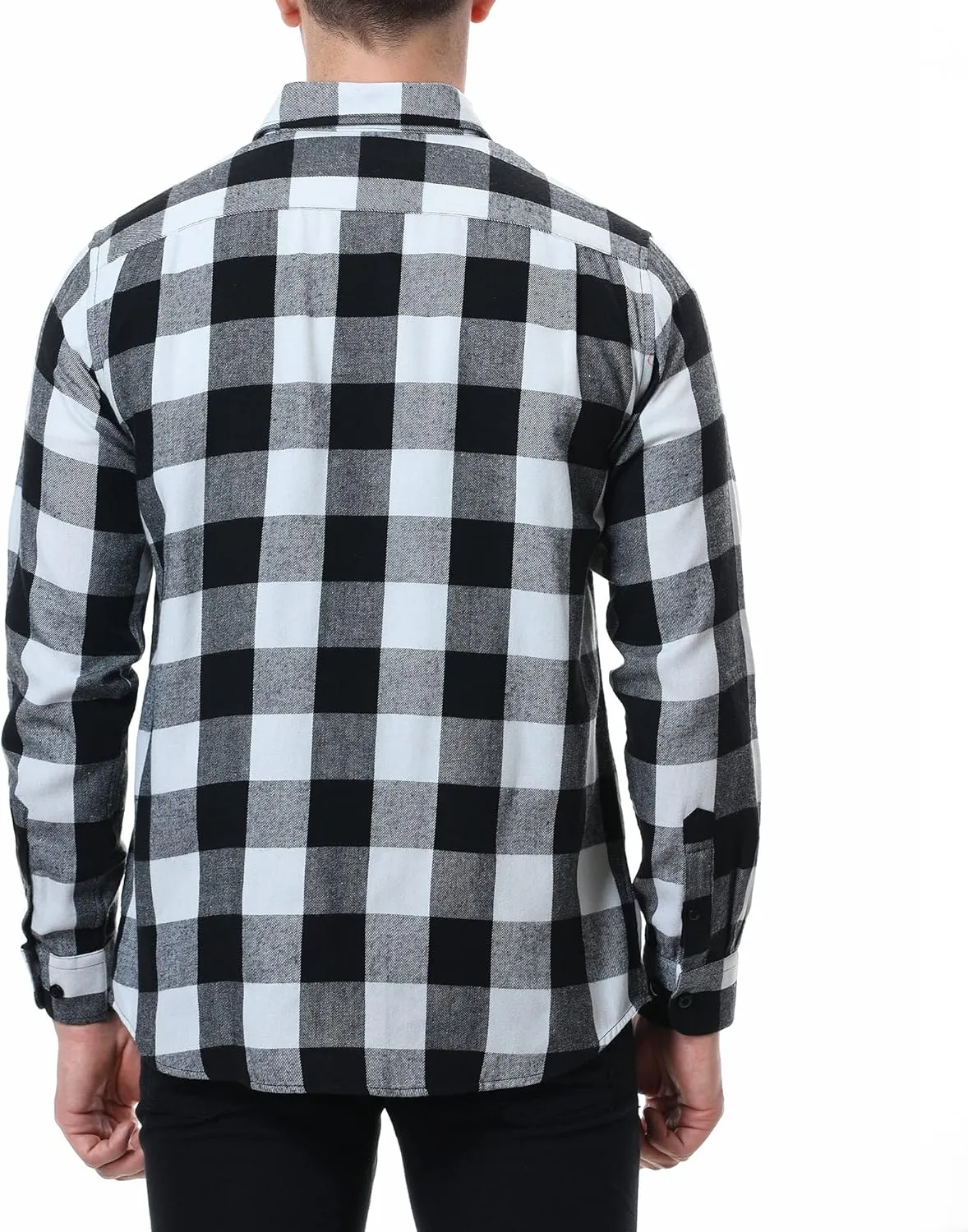 Esabel.C Mens Flannel Shirt Regular Fit Long Sleeve,Casual Button Down Plaid Flannel Shirt for Men
