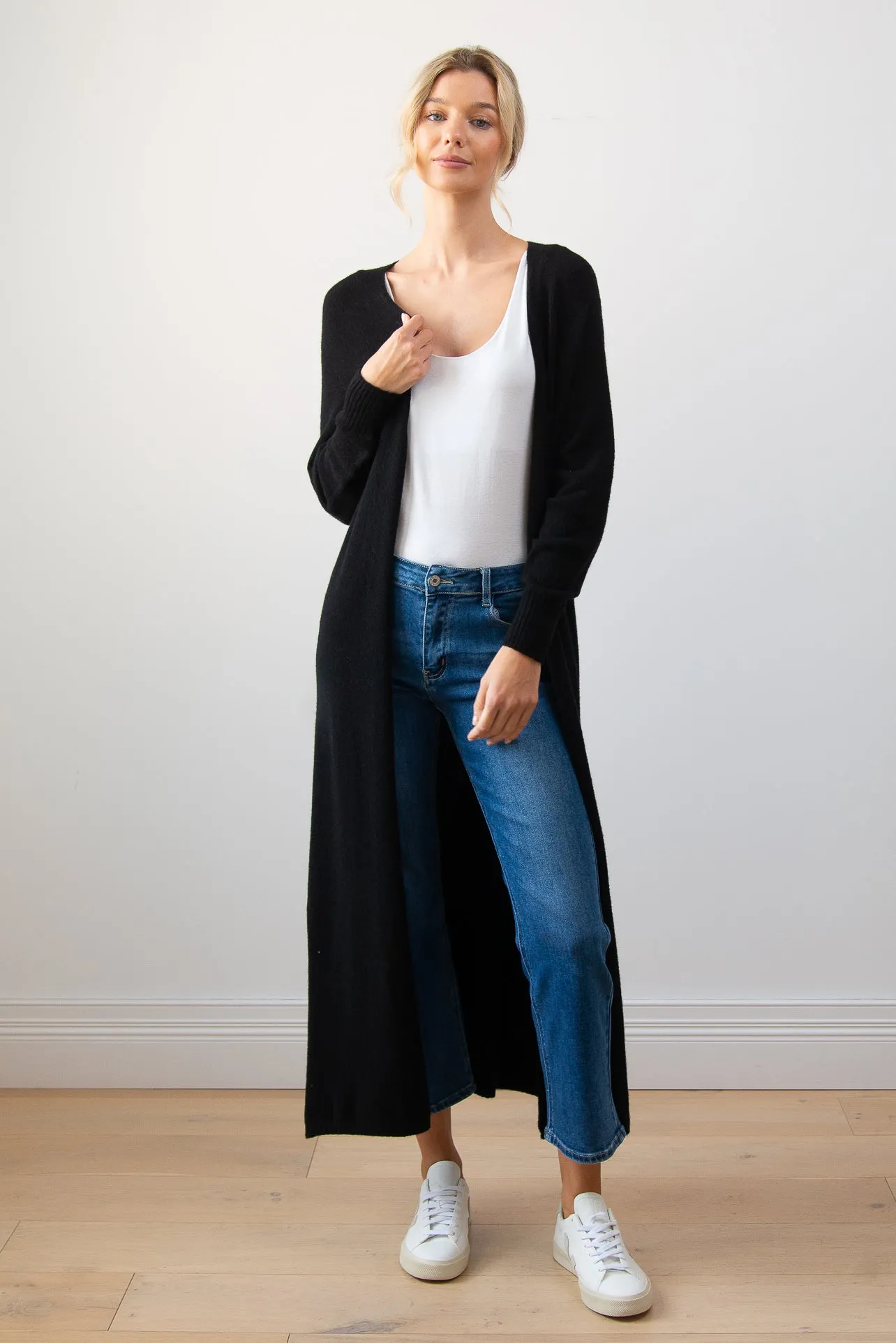 Longline Cardigan | Black