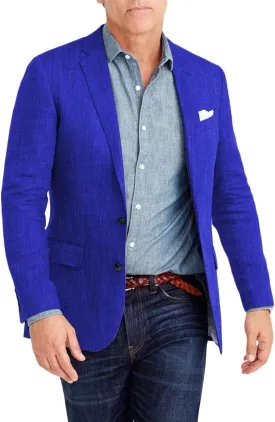 Men's Blazer Causal Linen Jacket Suit Slim Fit Blazer for Men Wedding Prom Jacket
