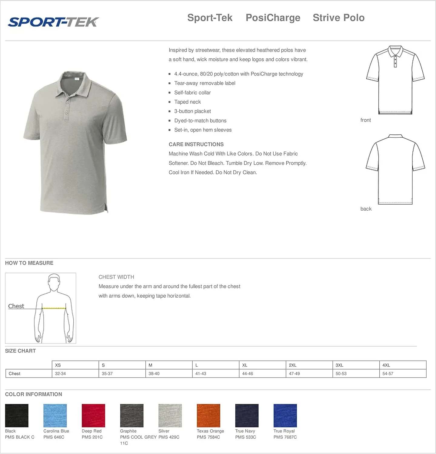 Men's Custom Golf Shirt. Custom Embroidered Strive Polo/Golf Shirt