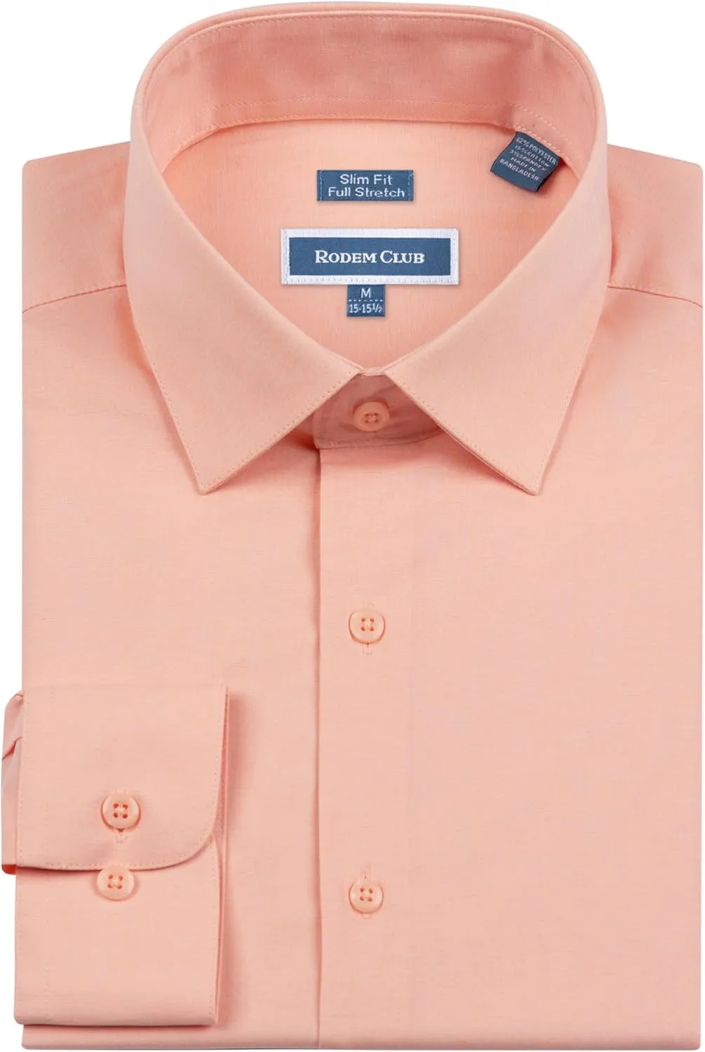Men's Dress Shirt Long Sleeve Stretch Wrinkle-Resistant Formal Shirt Business Casual Heather Button Down Shirts