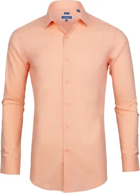 Men's Dress Shirt Long Sleeve Stretch Wrinkle-Resistant Formal Shirt Business Casual Heather Button Down Shirts
