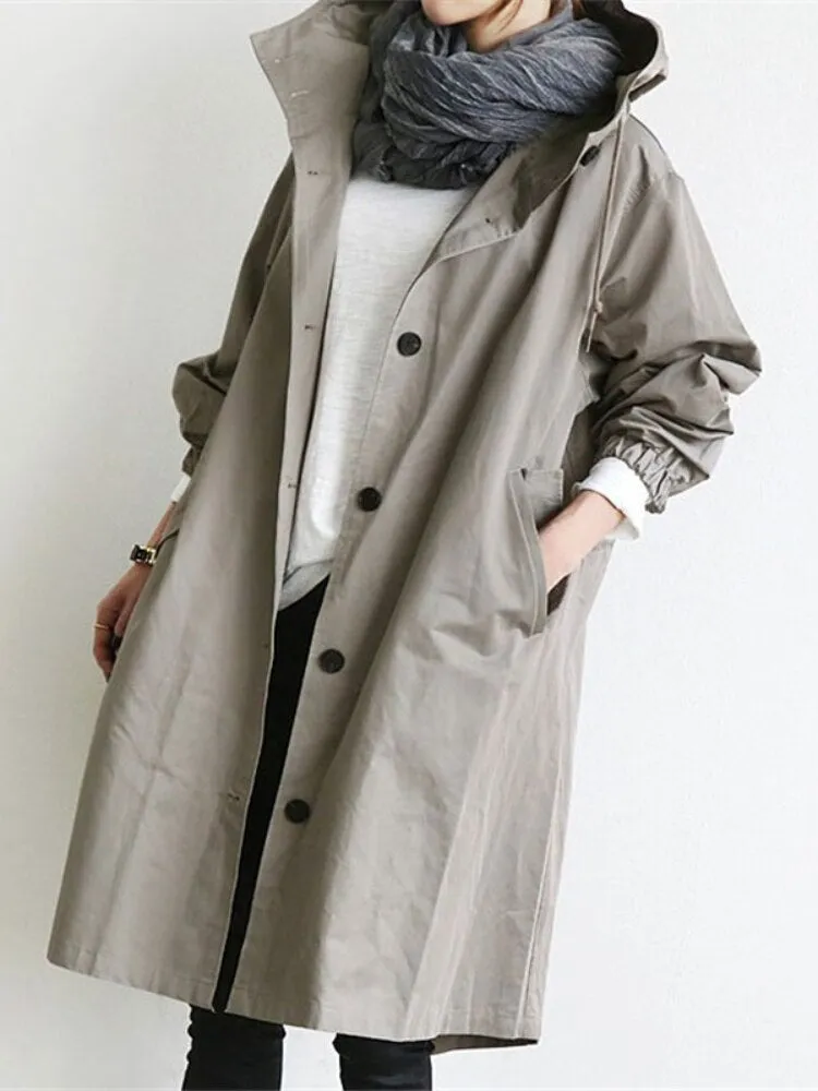 Nukty New Autumn and Winter Trench Coat Women's Coat Women's Jacket Spring  Streetwear  Womens Fashion  Clothes Women  Coat