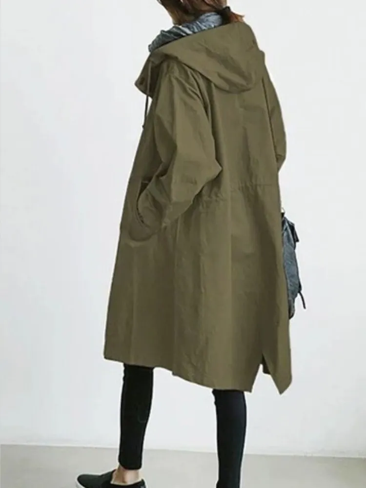 Nukty New Autumn and Winter Trench Coat Women's Coat Women's Jacket Spring  Streetwear  Womens Fashion  Clothes Women  Coat