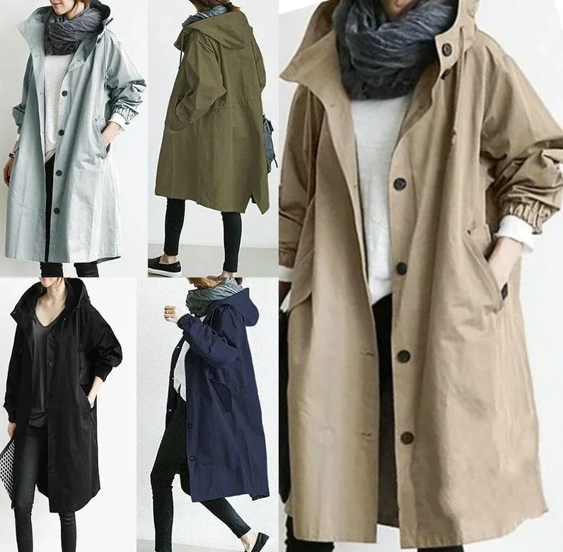 Nukty New Autumn and Winter Trench Coat Women's Coat Women's Jacket Spring  Streetwear  Womens Fashion  Clothes Women  Coat