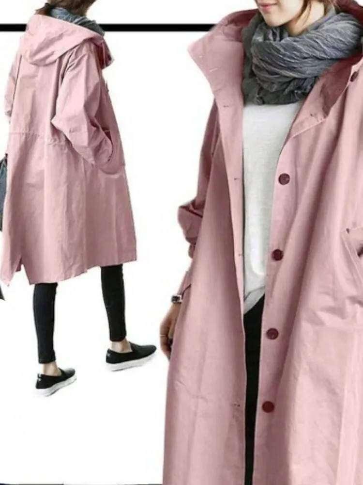Nukty New Autumn and Winter Trench Coat Women's Coat Women's Jacket Spring  Streetwear  Womens Fashion  Clothes Women  Coat