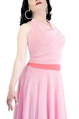pink & dots halter top