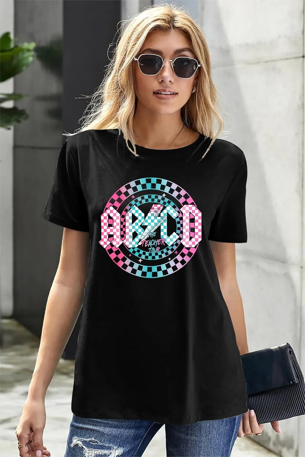 Teacher Shirt Women in My Teacher Era T Shirt Funny Teacher Graphic Tees Short Sleeve T-Shirt Teacher Gifts Tops