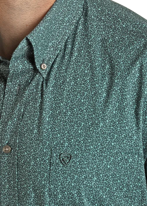 Teal Grind Button Up
