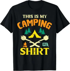 This Is My Camping Shirt Funny Men Women Kids Boys Girls T-Shirt
