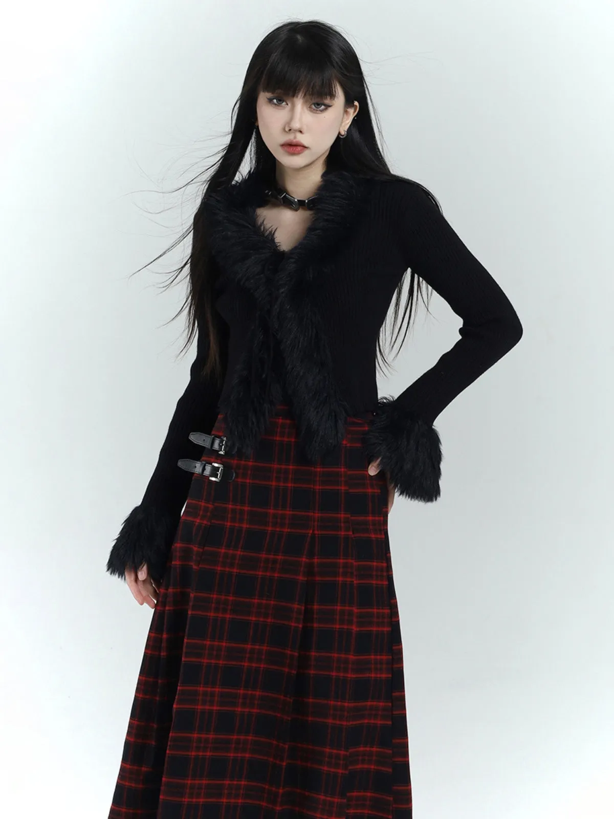 WLS Black Knitted Cardigan