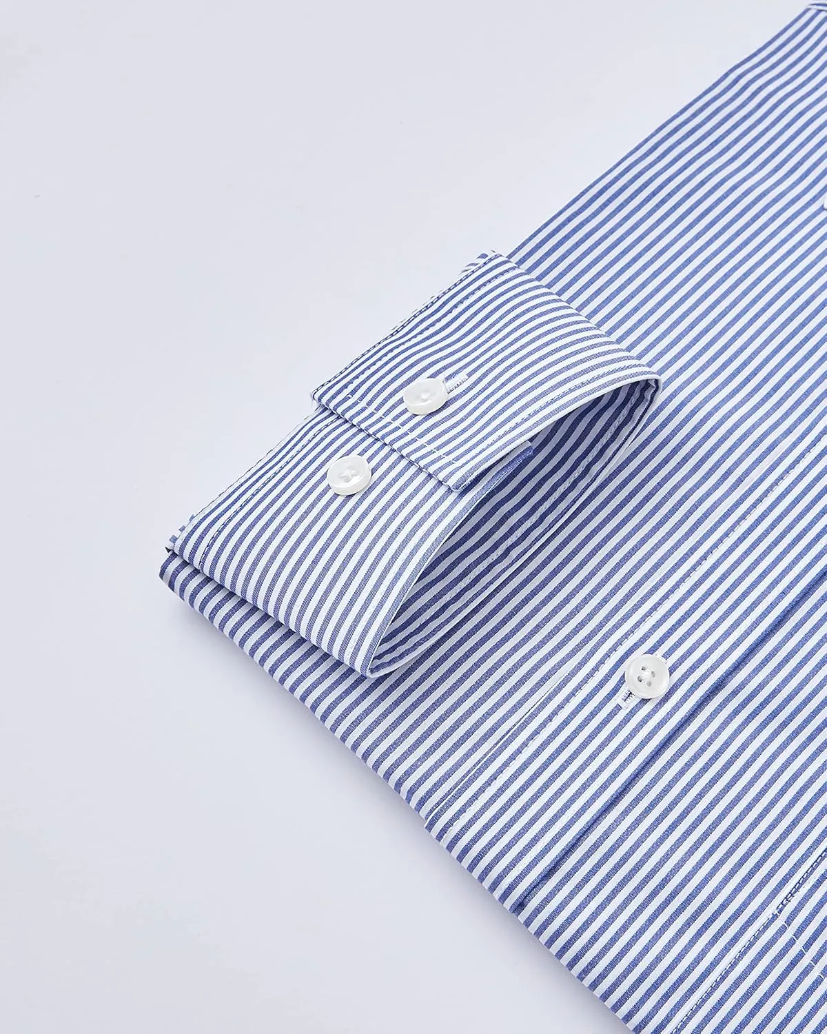 Year In Year Out Wrinkle Free Dress Shirt for Men Regular Fit Long Sleeve Wrinkle Resistant Shirt